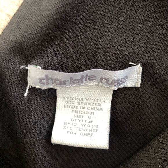 ❤️*Charlotte Russe black satin little black dress size 8. Please bundle. - Picture 4 of 10